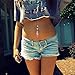 Mutreso Belly Button Navel Ring Surgical Steel Crystal Flower Dangle Curved Barbell Bananabell Piercing Jewelry