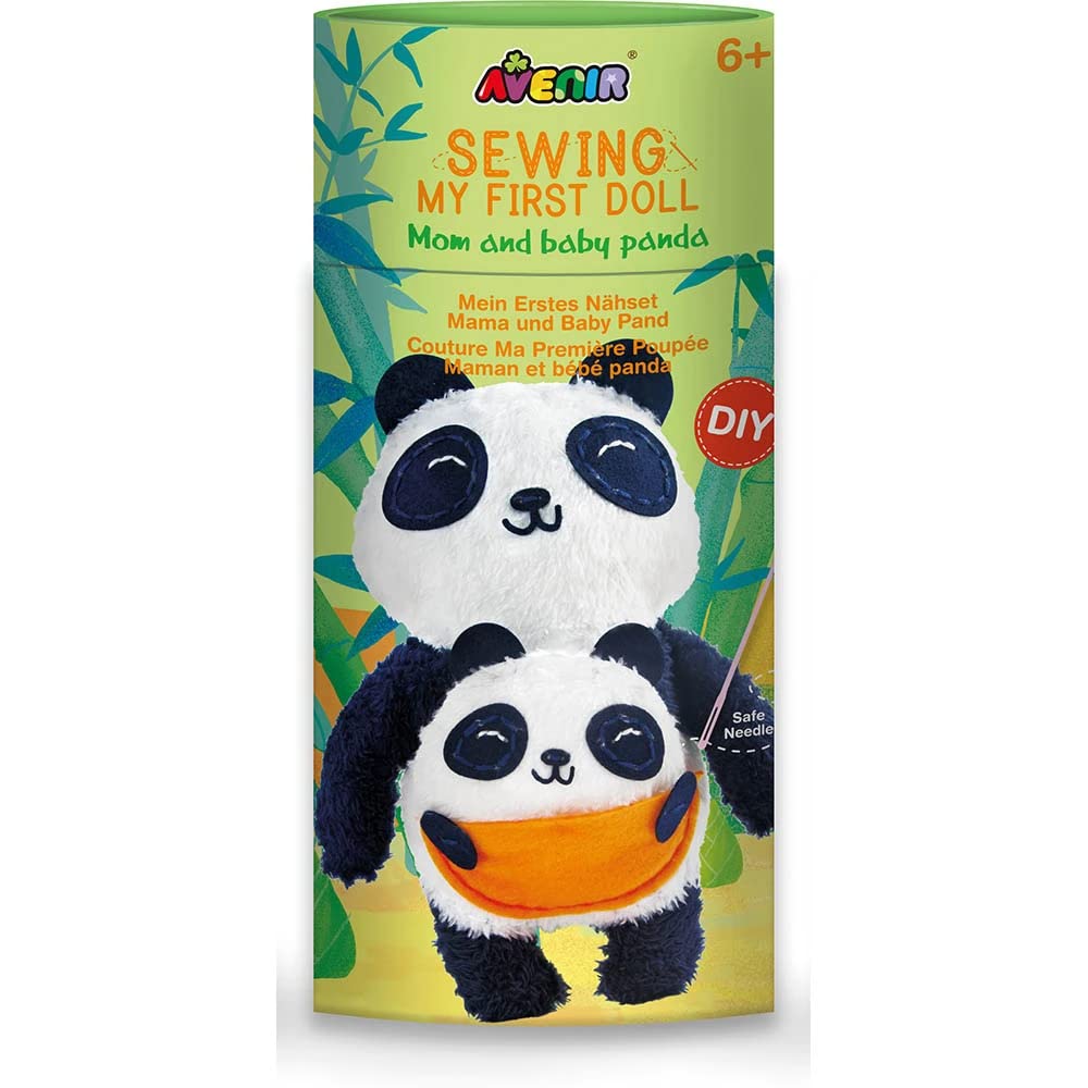 Avenir AVE10048 DIY Sewing Kit, Sewing Panda, Craft Kit for Kids, Creative Kit, from 6 Years
