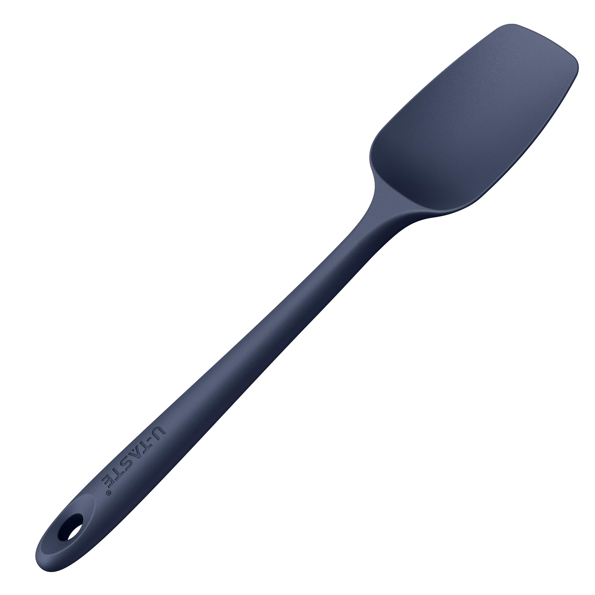 U-Taste Silicone Spoon Spatula: 250℃ Heat Resistant Flexible Seamless Rubber Spatula, Baking Cooking Silicon Kitchen Utensil for Nonstick Cookware Mixing Stirring Scraping (29cm, Midnight Blue)