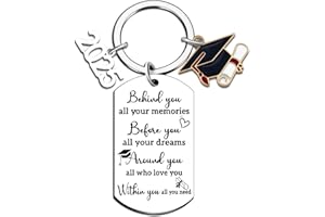 AISITY 2025 Graduation Gifts for Her Him Class Of 2025 Graduation Keychain for University College Middle High School Graduate 2025 Souvenir for Senior Masters Degree Student 2025 College Gift Ideas