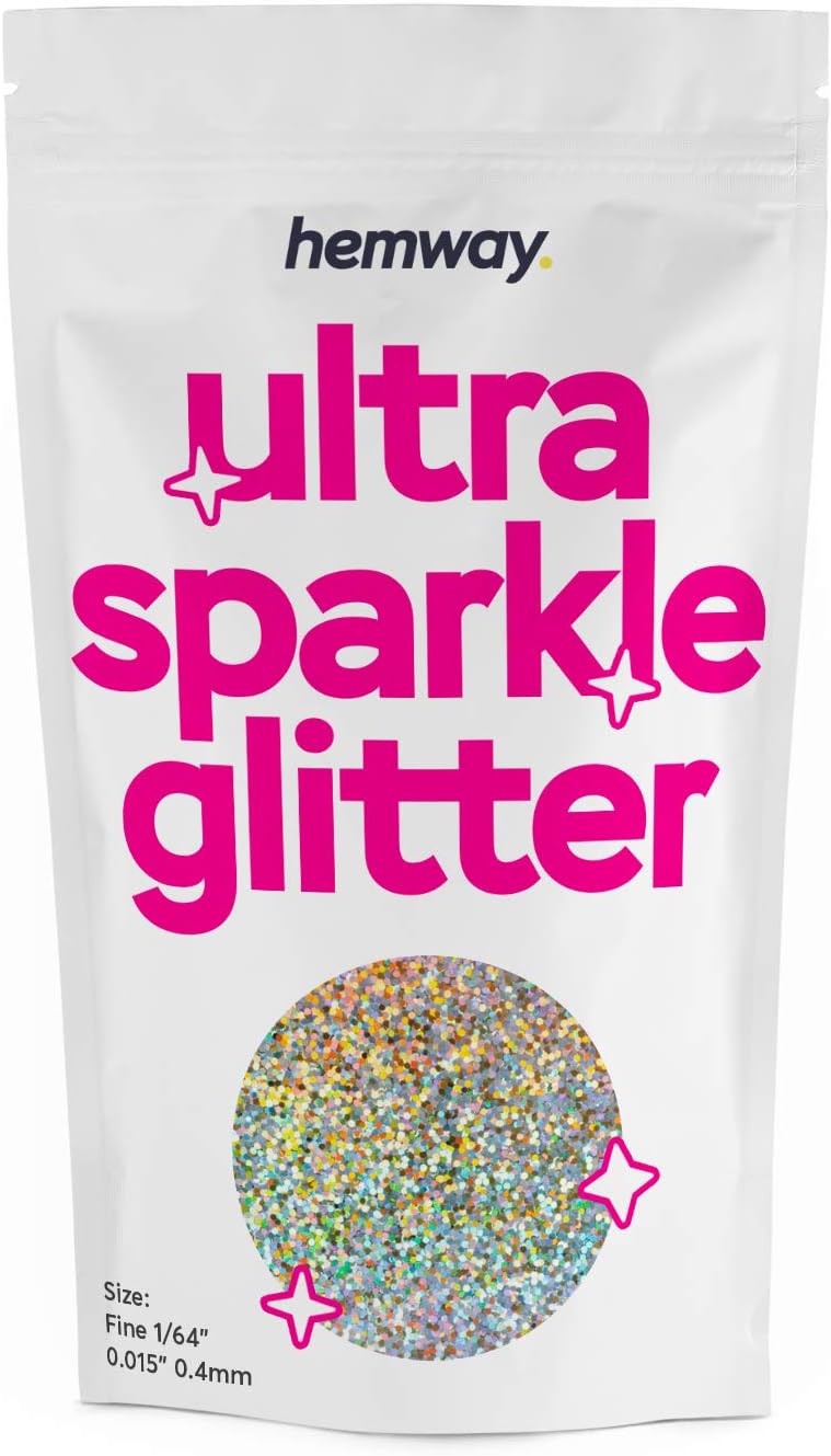 Hemway Ultra Sparkle Glitter Gold Silver Holographic 100g Fine