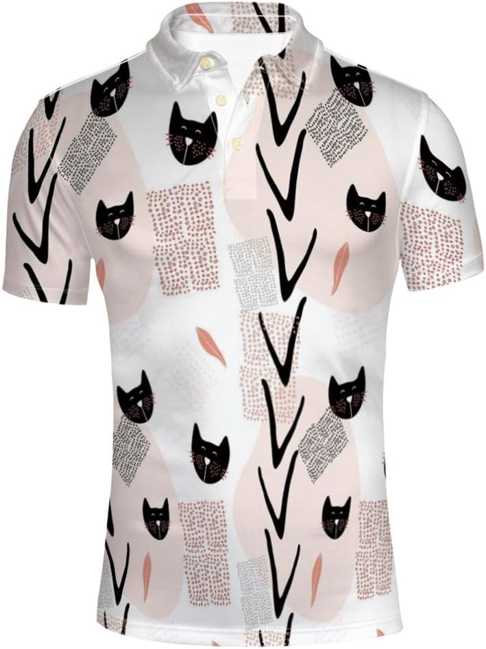 iPrint Adult Men's Futuristic Interior Empty Picture Gallery Polo Shirt