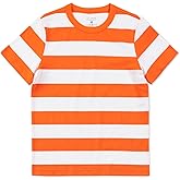 Silenroar Boys Tshirt Striped, Short Sleeve Tee Shirts, Kids Crewneck T-Shirt Cotton Stripes Top