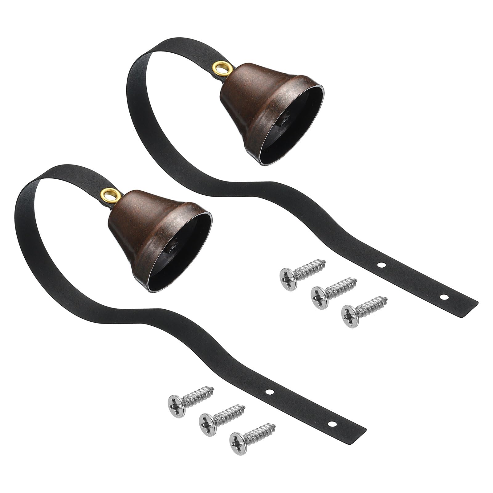 PATIKIL 2 Pcs Dog Doorbell, Fixed Metal Dog Bells for Training Dogs to Ring to go Outside, Wall Mounted Dog Door Bell Traditional Doorbell Shop Doorbell