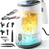 TEEVOGO Handheld Steam Cleaner, Pressurized 15s Instant Heat Steam Cleaner for Home, Upgrade 650ML Tank, Lightweight Portable Steamer for Cleaning Kitchen, Grout, Furniture, Couch, Car and Bathroom