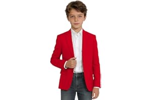 Yuanlu Toddlers Boys Blazer Sport Coat for Kids Navy Blue and Black