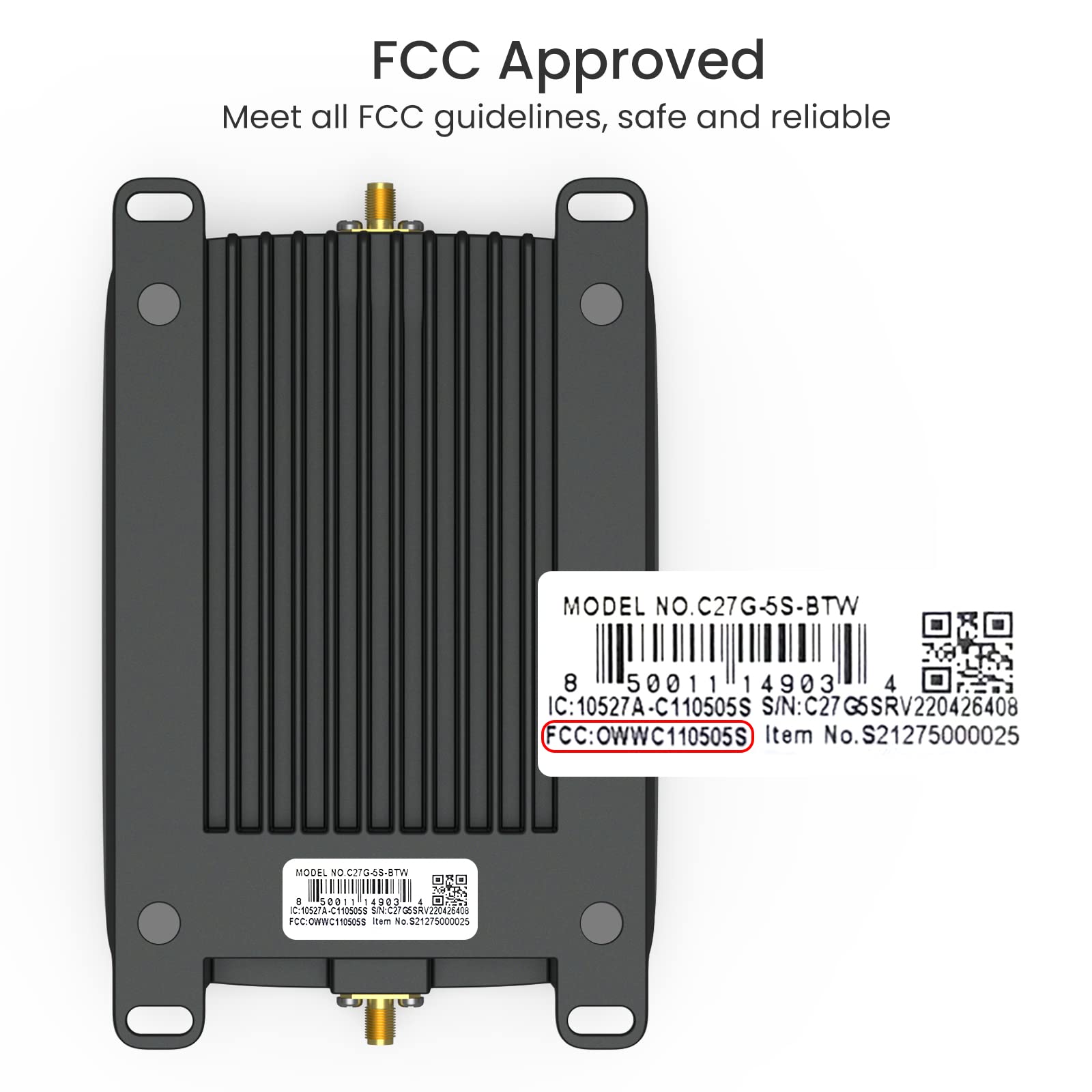HiBoost Vehicle Cell Phone Signal Booster| 5G 4G LTE | Boosts for All U.S. Carriers Verizon AT&T T-Mobile US Cellular | Magnetic Roof Antenna | Signal Booster for Car SUV Van Pickup FCC Approved