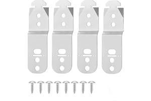 GOSKNOR 4pcs 00619985 Dishwasher Mounting Bracket, Stainless Steel Silver Under Counter Dishwasher Clips for Thermador Gagenau & Most Top Brand Dishwashers Accessories