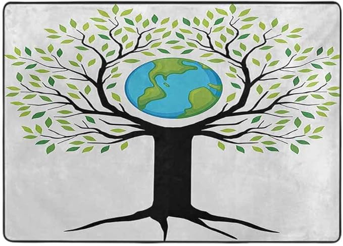 Amazon.com: Tree of Life Rectangle Rug Carpets, Eco Friendly Earth Tree