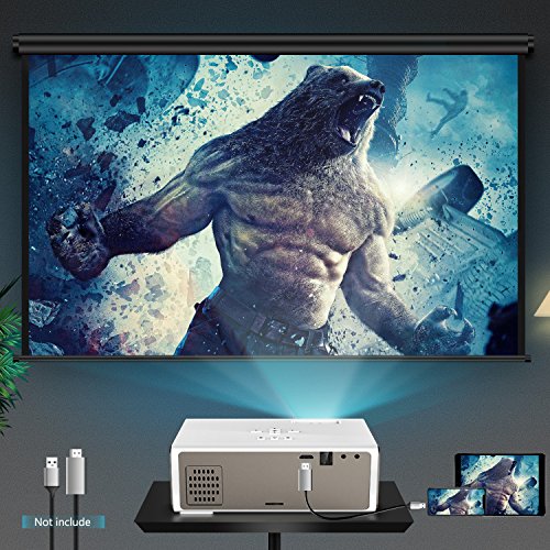 Projector,Myriann Portable Mini Multimedia Home Video LCD Projector Support 1080P for Home Theatre Support HD HDMI VGA AV USB Laptop iPhone/iPad Smartphone TV Stick Xbox,2018 Newest Upgraded