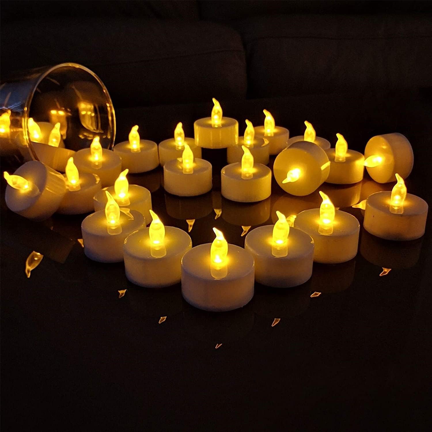 Lighting - TEECOO Battery Tea Lights Electric Candles Flickering Realistic Flameless LED Tealights Long Lasting Operated Candles Decoration Warm White Lamp Battery Powered for Party and Gifts Ideas