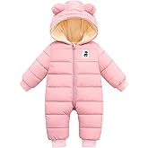 Happy Cherry Baby Snowsuit Winter Coat Warm Hoodie Romper Puffer Jacket