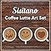Coffee Latte Art Set Sisitano Electronic Spice Decoration Pen and Stencils - Create Professional Designs - Barista Grade Accessories