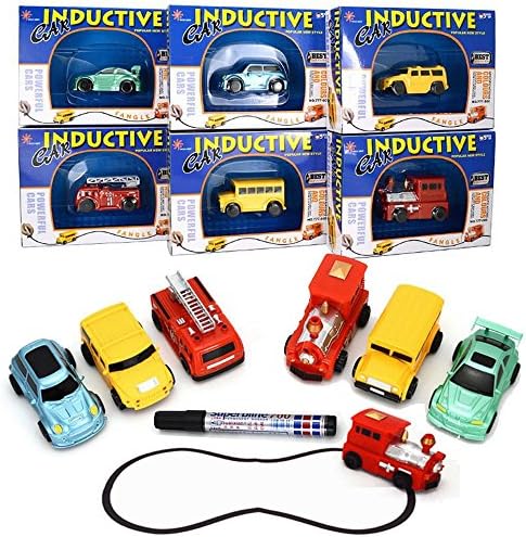 Inductive Toy Truck Tank Car Bus Follow Drawn Line for Pre-School Learning and Children (1 Pcs Car Randomly)