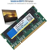 Dpofirs 1GB DDR PC-2100 266MHz Laptop RAM Module Board Memory 200-Pin view 2