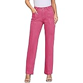 Rasutina Women Stretchy Chino Pants High Waisted Cargo Pants Women's Casual Straight Leg Pants Fall Cotton Trousers