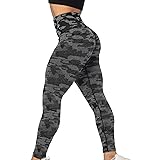 Sngxgn Workout Leggings For Women, Tummy Control Compression Workout Gym Yoga Pants No Front Seam High Waist Green M
