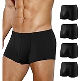 Arjen Kroos Men's Boxer Briefs, Sexy Silky Breathable Ice Silk Mens Trunks Underwear, Underwear for Men 4 Pack