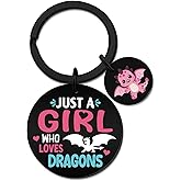 JOHKLJ Cute Dragons Keychain Dragon Gifts For Girls Dragon Lover Gifts Dragons Stuff Accessories Besite Birthday Gift For Dragon Enthusiasts Easter Basket Stuffers For Teen Girls Friend Daughter