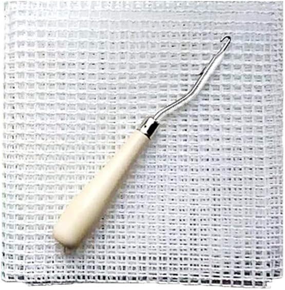 KOVIPGU Free Pattern Rug Hooking Mesh Canvas Wooden Bent Latch Hook DIY Kit Tool for Tapestry Carpet Rug Making Embroidery Crafts Decor