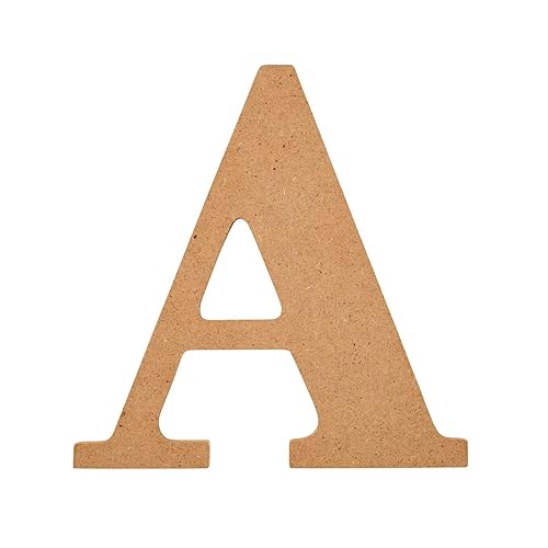 Plaid Wood Unfinished Letter, 5" Wooden Surface Perfect for DIY Arts and Crafts Projects, 63554, 5 inch