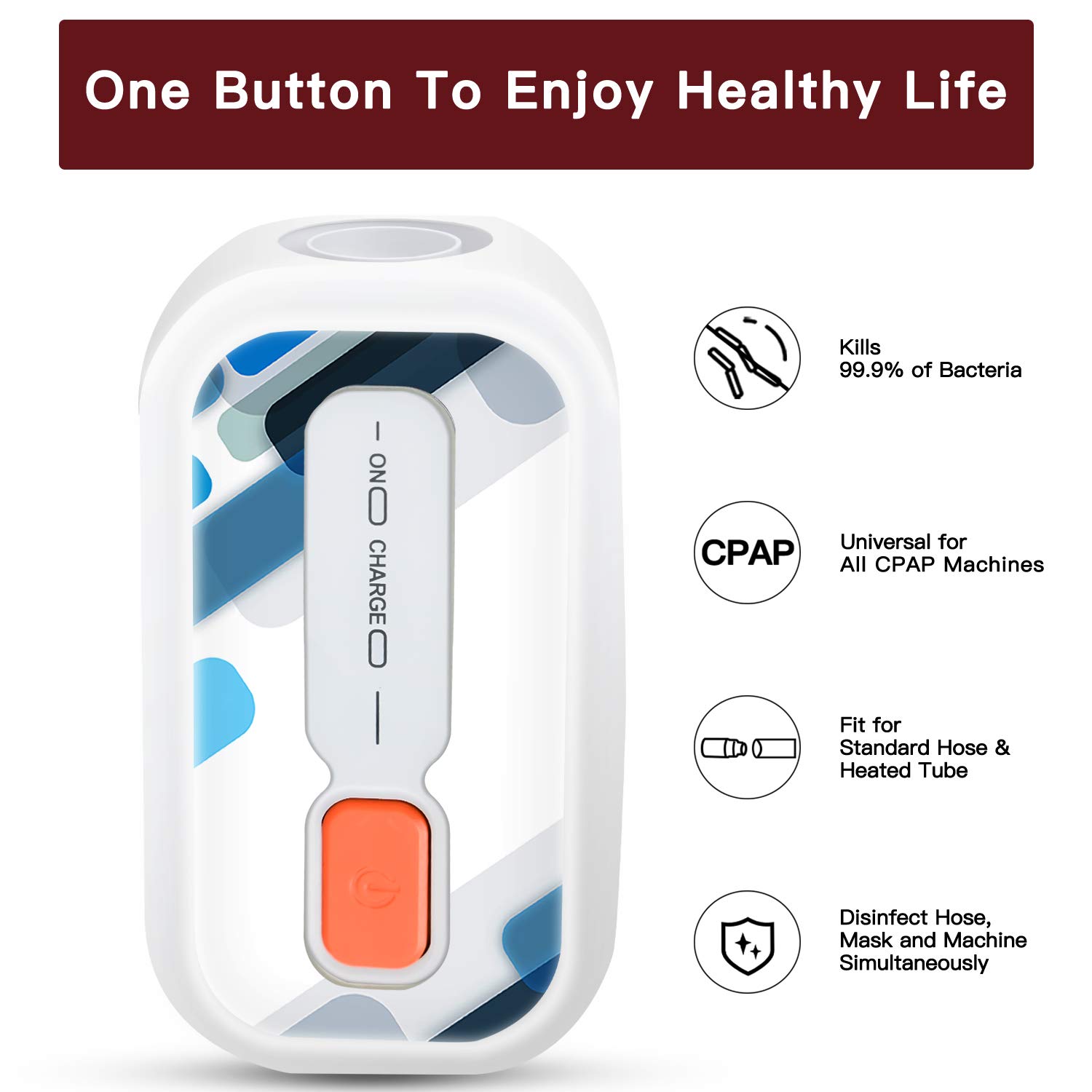 CPAP Cleaner and Sanitizer Bundle with Super Big Sanitizing Box(2.85L), Cleaning and Sanitizing Machine for Regular/Heated Hose, Machine & Mask, Portable Cleaner and Sanitizer Accessories Supplies