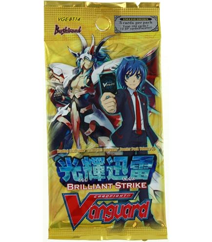 Cardfight Vanguard CFV Game TCG English VGE-BT14 Brilliant Strike Booster Pack x 1 : Toys & Games