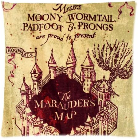 Every New Day Harry Potter Wonderland Marauder's Map Unique Custom Zippered Pillow Cases 18x18 inches(45x45cm) (Two sides)