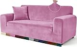 Yeahmart Thick Velvet Sofa Cover 4 Seater Premium Stretch XL Purple view 1
