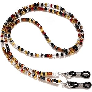 1pc Multi-Colored Beaded Glasses Chain Fashion Eyewear Accessory Versatile Glasses Strap Eyeglass Retainer Mask Holder