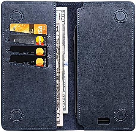 Leather Travel Wallet - Phone Pocket - Long Bifold Wallet Men