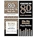 Big Dot of Happiness - Adult 80th Birthday - Gold - Birthday Party Gift for Women and Men - Wine Bottle Label Stickers - Set of 4