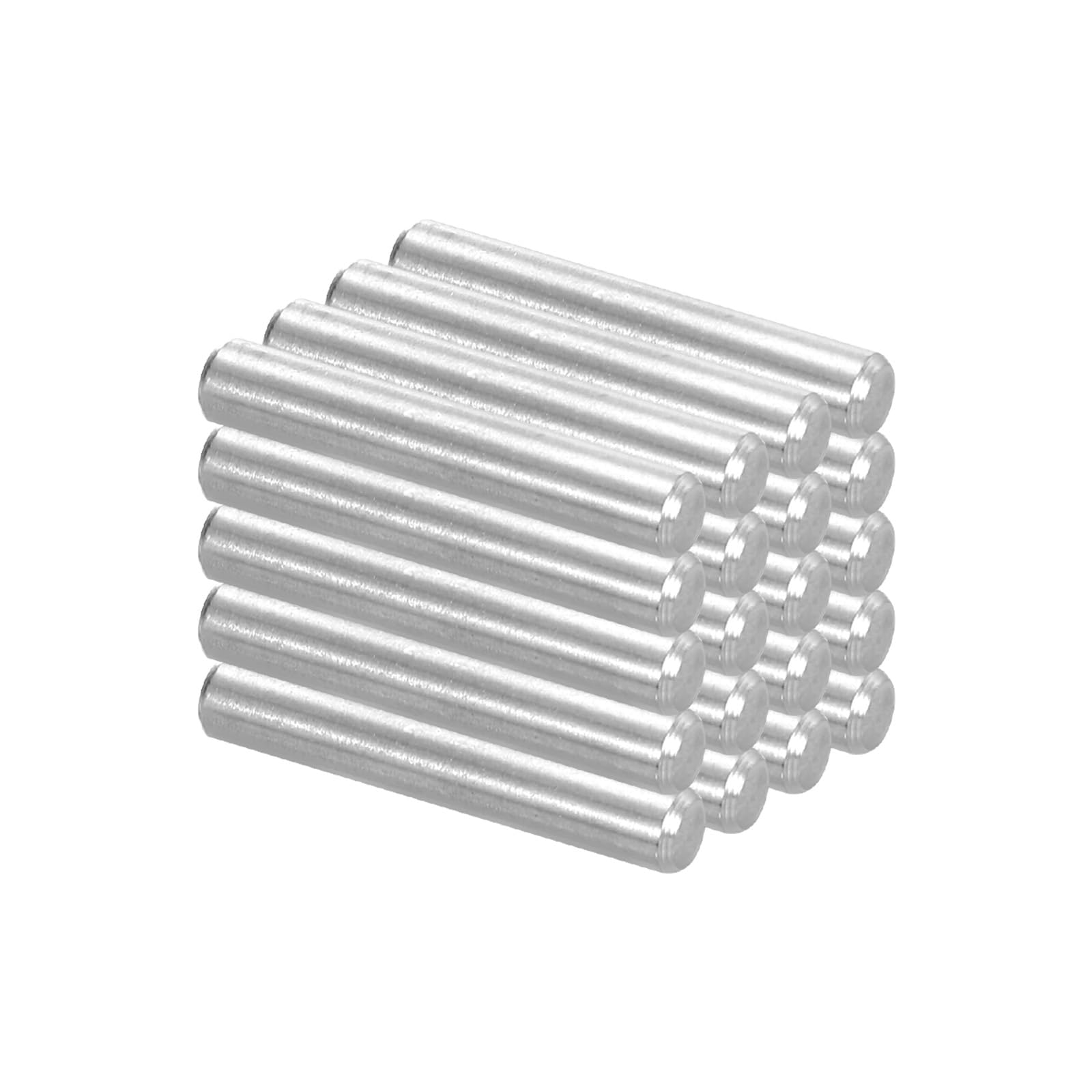 PATIKIL 20 Pcs 304 Stainless Steel Dowel Pins 5x30 mm (3/16" Dia) Metal Shelf Pegs
