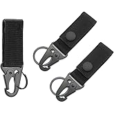 3 Pieces Outdoor Tactics Belt Key Clip Nonlocking Tactical Keychain Belt Clip Locking Mountaineering Carabiner Strap Carabiner Clip