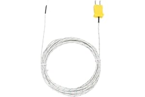 MECCANIXITY K Type Thermocouple Probe Mini Connector Temperature Sensor Universal for TM-902C TES1310 Thermometer, -50-400C 1