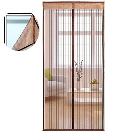 Icegrey Fliegengitter Tür Insektenschutz Magnet Fliegen Gitter Vorhang Fliegenvorhang für Balkontür Wohnzimmer Klettband Fass