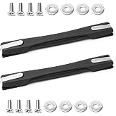 MroMax 2Pcs Luggage Handles Replacement, 8.86" x 0.98" (L x W) | Black Tone Plastic Pull Handle Grip for Rolling Luggages, Suitcases, Boxes (225mm x 25mm)