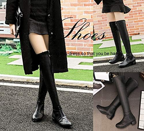 Amazon ノーブランド品 ロングブーツ ブラック Ven 525 ノーブランド品 シューズ