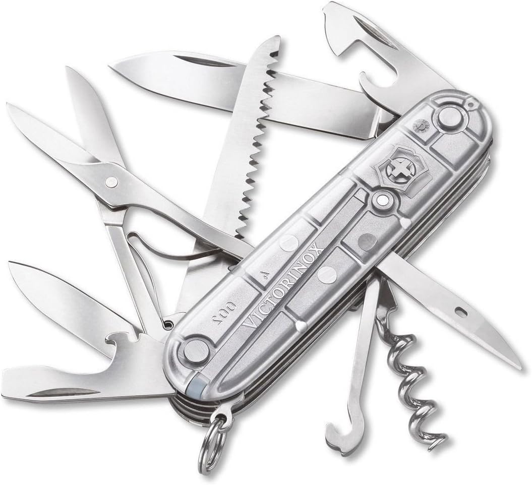 Victorinox Swiss Army Huntsman Silver Tech 12-in-1 Multi Tool Pocket Knife 54755