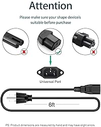 Gaming PC Power Cord for iBuyPower CLX Omen Dell HP