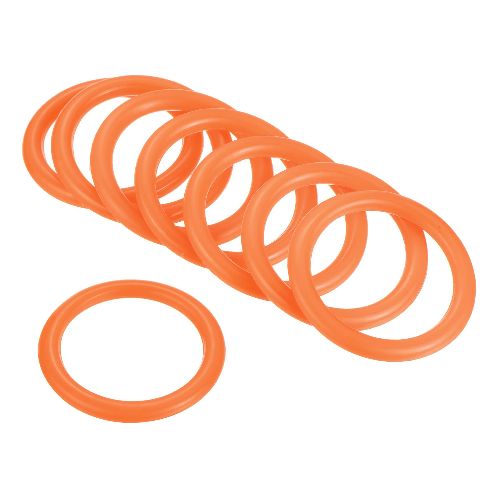 PATIKIL Carnival Ring-Toss Rings 4cm ID, 24 Pack Plastic Hoop for Outdoor Party Favor Game Booth, Orange