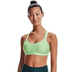 Under Armour Women's Crossback Low Bra, Aqua Foam