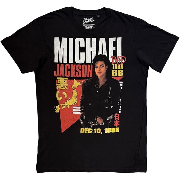 Michael Jackson Bad Tour 88 Tokyo T Shirt Size S Black | Amazon.com
