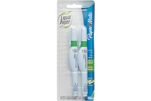 Paper Mate 5624415 Liquid Paper Correction Pen, 0.24 Ounces, Unique Squeeze-Control System, Precision Tip, Fast Drying Correction Fluid, Premium Coverage, Pack of 4