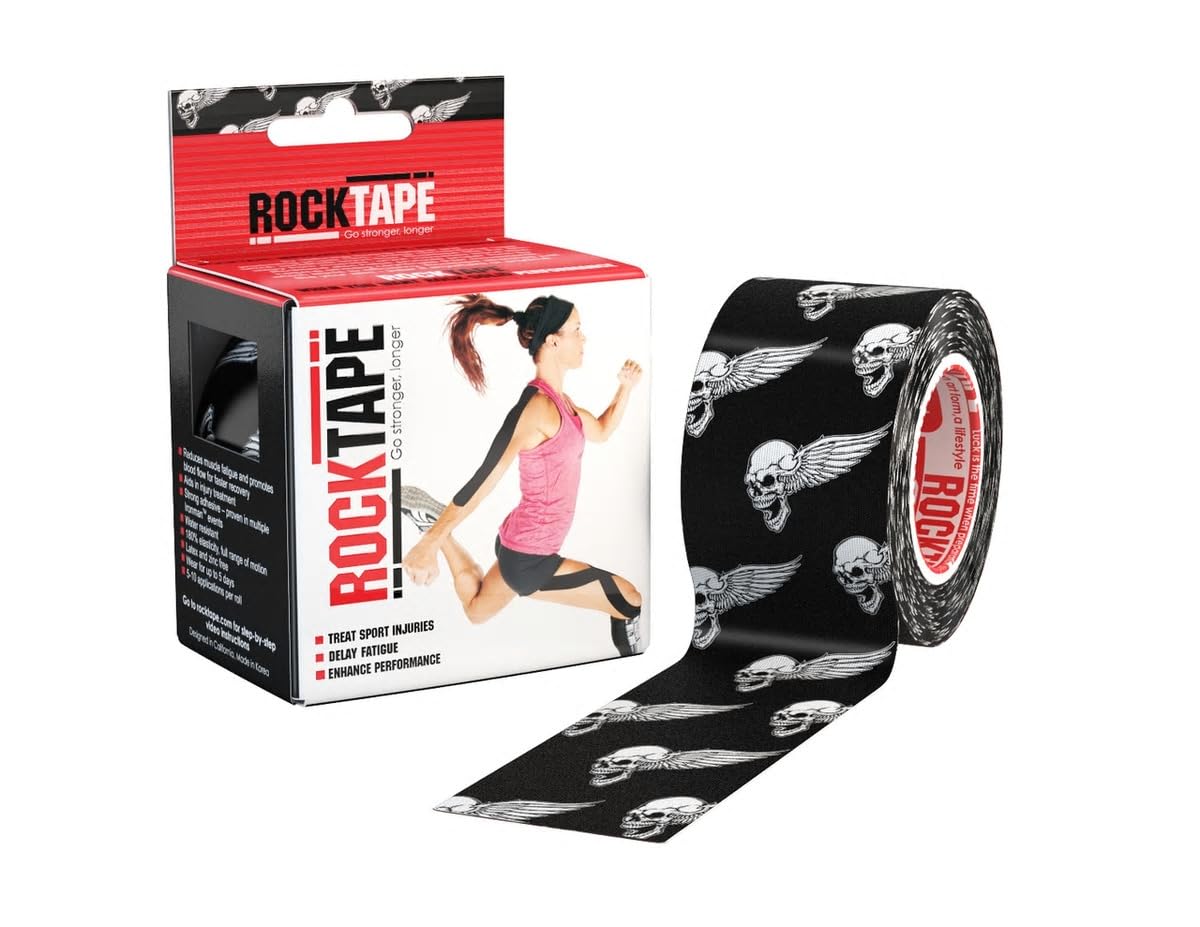 RockTape Unisex 799975713397 kinesiology recovery tapes, Skull, Uncut Roll - 5cm Wide UK