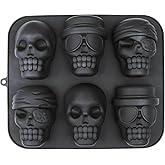 Webake Skull Cake Pan Silicone Gelatin Cakelet Mold Skull Pizza Tin Baking Pan