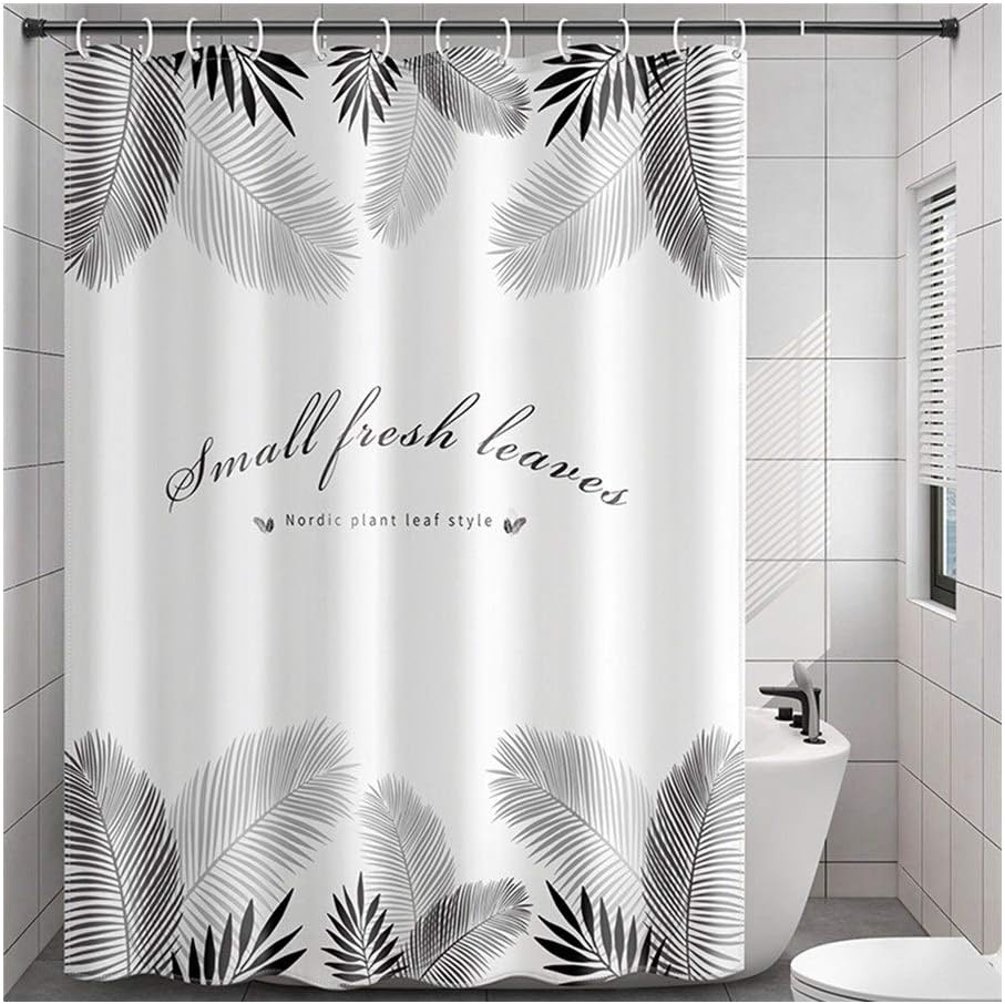 Amazoncom Lwlei Elegant Nordic Style Waterproof Shower Curtain Bathroom Printed Curtains Anti Mildew Durable Bath Curtains With Hooks Color White