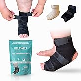 Beltwell® - Adjustable Foot & Ankle Compression Wraps For Edema, Lymphedema, Swelling, Neuropathy, Diabetic Foot Care, Circulation (2 Wraps) (Black, X-Large)