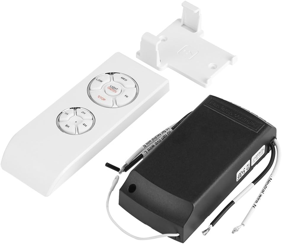 FTVOGUE 4 Timing 3 velocidades universal soporte de techo ventilador lámpara de ventilador inalámbrico Kit de mando a distancia