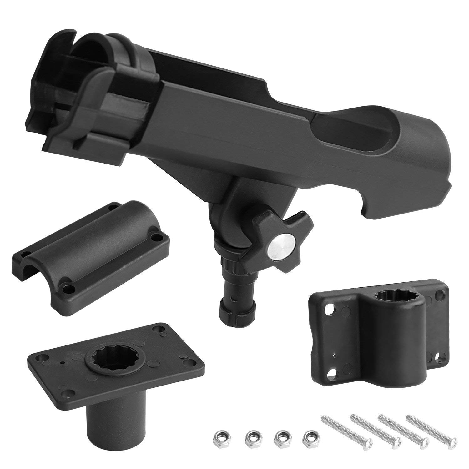 PLUSINNO Fishing Boat Rods Holder Large Clamp Opening 360 Degree